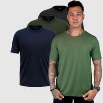 Kit 3 Camisetas Masculinas Básica Lisa 100% Algodão Gola Redonda Manga Curta