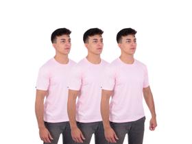 Kit 3 camisetas masculinas básicas algodão