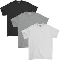Kit 3 Camisetas Masculinas Básicas Lisa Algodão 30.1 Premium