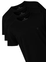 Kit 3 Camisetas Masculinas Básicas Logo Polo Wear Preto