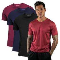 Kit 3 Camisetas Masculinas Dry Fit Academia Anti Suor Basica Lisa Corrida