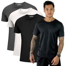 Kit 3 Camisetas Masculinas Dry Fit Academia Anti Suor Basica Lisa Corrida