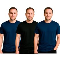 Kit 3 Camisetas Masculinas FMF Básicas Fitness Dry Fit Treino Academia