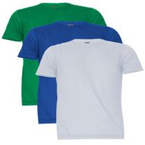 Kit 3 Camisetas Masculinas Plus Size Malha Fria Manga Curta