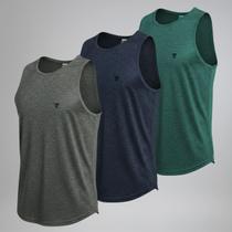 Kit 3 Camisetas Masculinas Regata Dry Passeio e Treino