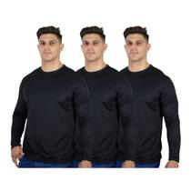 Kit 3 Camisetas Masculinas Segunda Pele Térmica 50 UV Dry