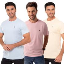 Kit 3 Camisetas Masculino Algodão Premium Casual Kit 3 Camisetas Masculino Algodão Premium Casual