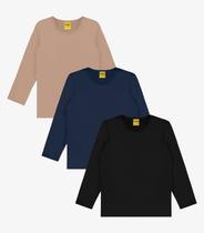 Kit 3 Camisetas Menina Manga Longa Térmicas Rovi Kids Sortidas Kit 3 Camisetas Menina Manga Longa Térmicas Rovi Kids Sortidas