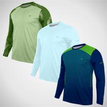 Kit 3 Camisetas Para Esportistas com Proteção Solar UV50+