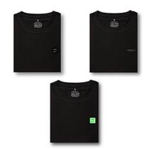 Kit 3 Camisetas Pima cor Preta