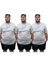 Kit 3 Camisetas Plus Size Masculina Até o Tam G9