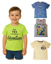 Kit 3 Camisetas Premium Infantil 01 a 10 Anos Sortidas