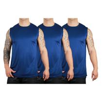 Kit 3 Camisetas Regata Masculina Dry Fit Esporte Proteção UV