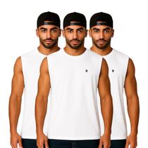 Kit 3 Camisetas. Regata Oversized Masculina Streetwear Treino 100 Algodao Premium
