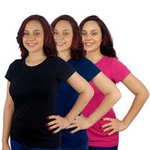 Kit 3 Camisetas T-Shirt Lisas