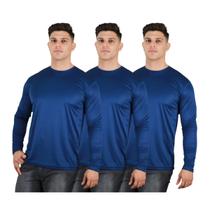 Kit 3 Camisetas Térmica Masculina Segunda Pele Proteção UV50