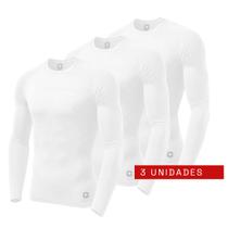 Kit 3 Camisetas Térmicas Masculina Segunda Pele Camisa Uv50+