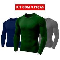 Kit 3 Camisetas UV Proteção Solar UV+50 Tecido Ice Segunda Pele Praia Piscina