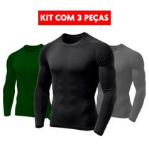 Kit 3 Camisetas UV Proteção Solar UV+50 Tecido Ice Segunda Pele Praia Piscina