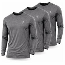 Kit 3 Camisetas Viva Fitness Manga Longa -