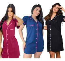 Kit 3 Camisolas Hospitalar Aberta Na Frente Pós Cirúrgico Com Botão Maternidade Kit 3 Camisolas Hospitalar Aberta Na Frente Pós Cirúrgico Com Botão Maternidade