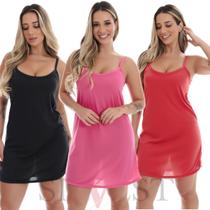 Kit 3 Camisolas Malha Fina Verão Camisola Feminina Hot Girls - Silvest Lingerie