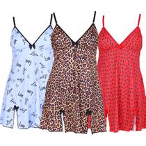 Kit 3 Camisolas Microfibra Sublimada Com Alça Diversas Kit 3 Camisolas Microfibra Sublimada Com Alça Diversas