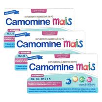 Kit 3 Camomine Vitamina B2 B7 B12 e K Com 20 Capsulas Arte Nativa