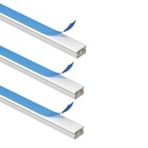 Kit 3 Canaleta Branca 2 Divisórias Cabos Fita Dupla Face 1M
