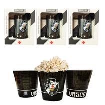 Kit 3 Caneca Copo Gel 300Ml Isolante Térmico + Balde Pipoca