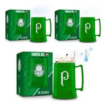 Kit 3 Canecas Copo Verde Gel 300Ml Térmica Chopp Cerveja Kit 3 Canecas Copo Verde Gel 300Ml Térmica Chopp Cerveja