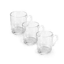 Kit 3 Canecas Vidro New Coffe Em Casa Tem 250ml Kit 3 Canecas Vidro New Coffe Em Casa Tem 250ml