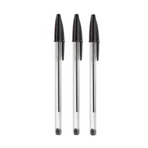 Kit 3 Caneta Esferográfica Cristal 1.0Mm - Preta - Bic Kit 3 Caneta Esferográfica Cristal 1.0Mm - Preta - Bic