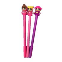 Kit 3 Caneta Esferográfica Decorada Boneca LOL Kit 3 Caneta Esferográfica Decorada Boneca LOL