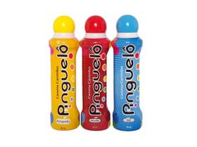 Kit 3 Canetas Carimbo Pinguelo 80ml - Cores Primárias