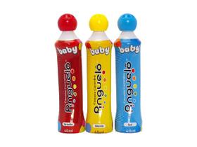 Kit 3 Canetas Carimbo Pinguelo Baby 40ml - Cores Primárias