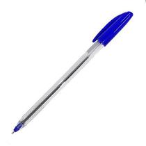 Kit 3 canetas esferográfica azul e preto hexagonal básico