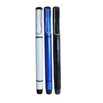 Kit 3 Canetas esferográfica sublimática tinta azul com marca texto 2x1 cor Branca
