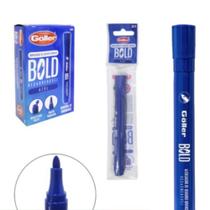 Kit 3 canetas marcador para quadro branco cor azul papelaria escolar.