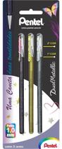 Kit 3 Canetas PENTEL Hybrid Dual Metallic Gel 1.0 mm - SMK110-AXZ Kit 3 Canetas PENTEL Hybrid Dual Metallic Gel 1.0 mm - SMK110-AXZ