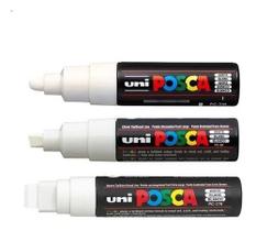 Kit 3 Canetas Poscas Branco Uni-ball Pc-7m Pc-8k Pc-17k Kit 3 Canetas Poscas Branco Uni-ball Pc-7m Pc-8k Pc-17k