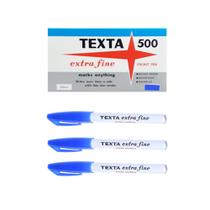 Kit 3 Canetas Texta 500 Cirúrgica Pele Extrafina - Azul Kit 3 Canetas Texta 500 Cirúrgica Pele Extrafina - Azul