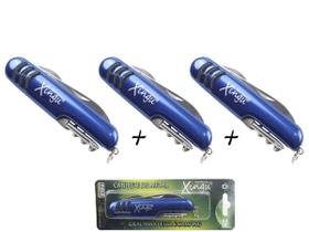 Kit 3 Canivetes 5 Funções Xingu XV3177 Estilo Suíço - Cores Kit 3 Canivetes 5 Funções Xingu XV3177 Estilo Suíço - Cores