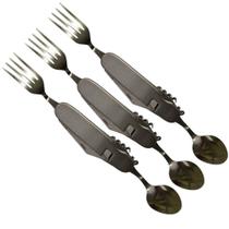 Kit 3 Canivetes Talher 7 em 1 Aço Inox Pesca, Camping, Caça CBRN20751