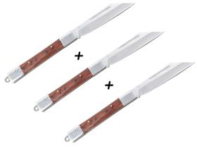 Kit 3 Canivetes Xingu XV3283 19cm - Cabo Madeira