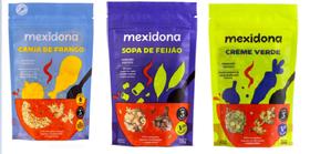 Kit 3 Canja de Frango, Sopa de Feijão, Creme Verde -Mexidona