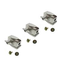 Kit 3 Canoa Para Pé De Surdo De Bateria 8.1 Cromada Unidade