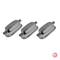 Kit 3 Canoas Cromada Para Caixa 2 Afinações 18.4