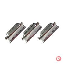 Kit 3 Canoas Para Caixa 2 Afinações 18.5 Cromada Metal