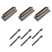 Kit 3 Canoas Tom Caixa Cromo 18.3 + 6 Parafusos 51 x 6mm M6